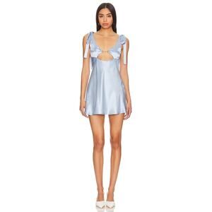 Fait Par Foutch Giselle Dress Baby Blue Size L NWT